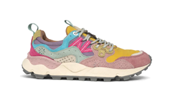 YAMANO 3 WMN Sneakers in suede nylon pink ocher liht pink